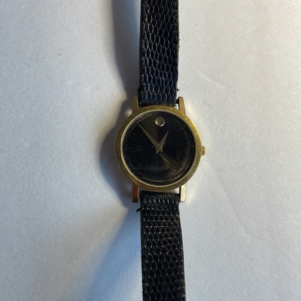 VINTAGE MOVADO 87-25-832 SWISS GOLD PLATE QUARTZ LADIES WRIST WATCH